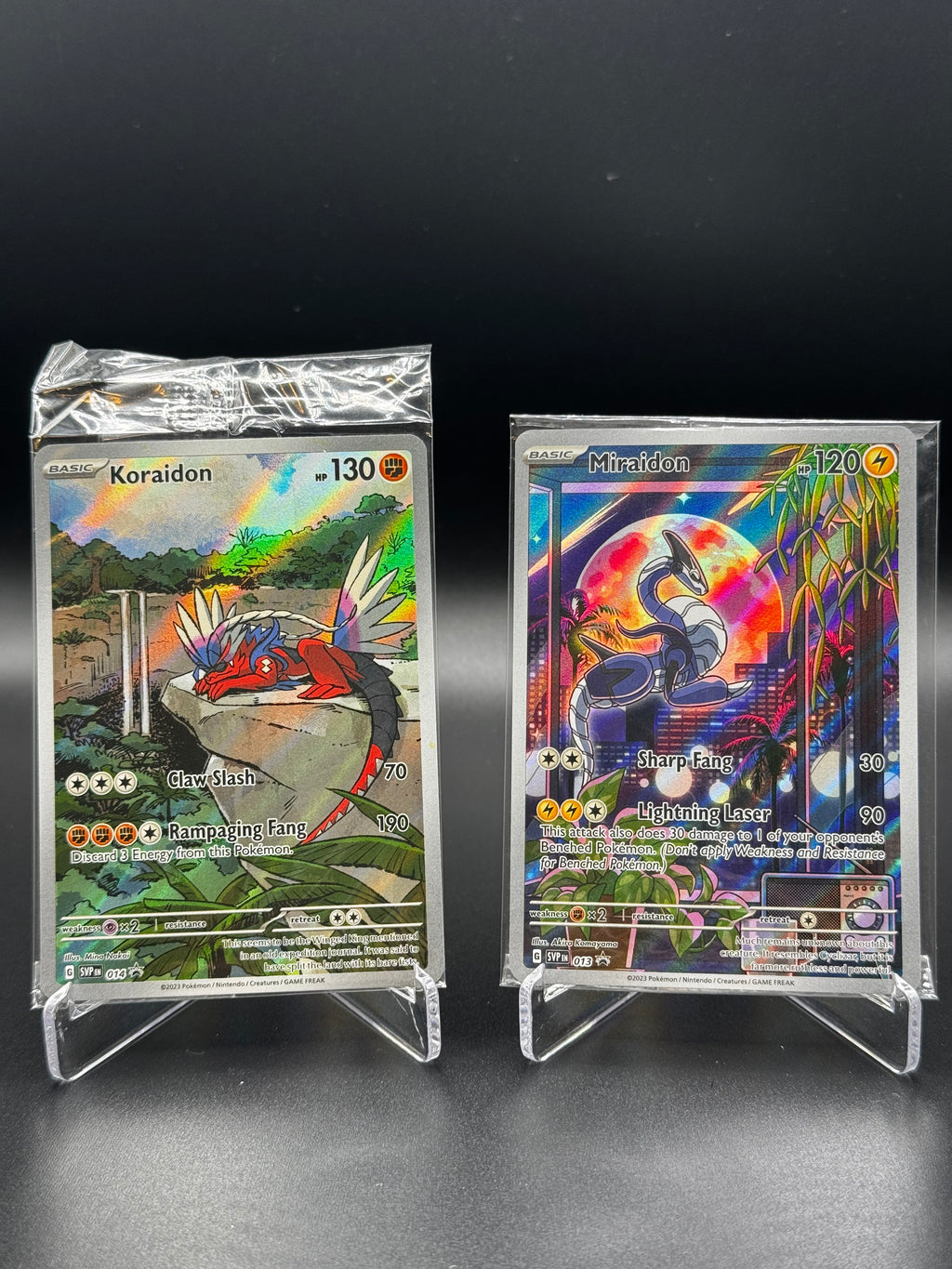 Koraidon SVP 014 & Miraidon SVP 013 – Scarlet & Violet – Holo Promo Pair – Sealed